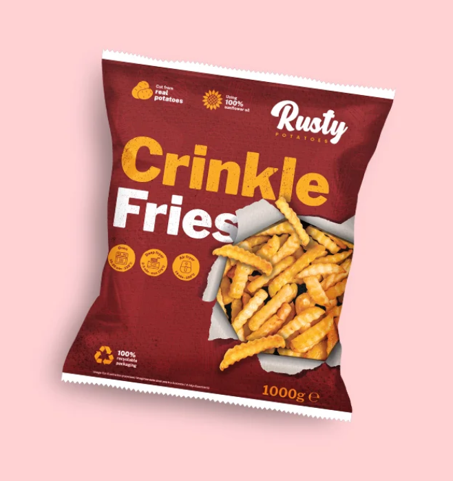 Cartofi congelati Crinkle 10x10 mm, 0,6 kg, Rusty