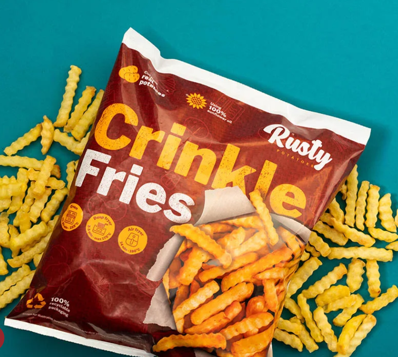 Cartofi congelati Crinkle 10x10 mm, 0,6 kg, Rusty