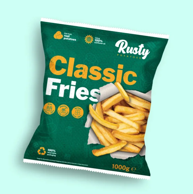 Cartofi pai congelati Classic 10x10 mm, 0,6 kg, Rusty