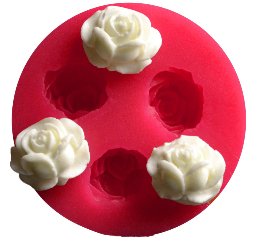 Forma din silicon trandafir mic, 3 cavitati, 6 cm 32764 CSL