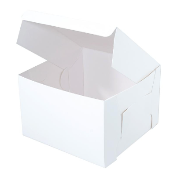 Cutie pentru tort alb/kraft 35,5x35,5x15cm, set 10buc. GustaPro