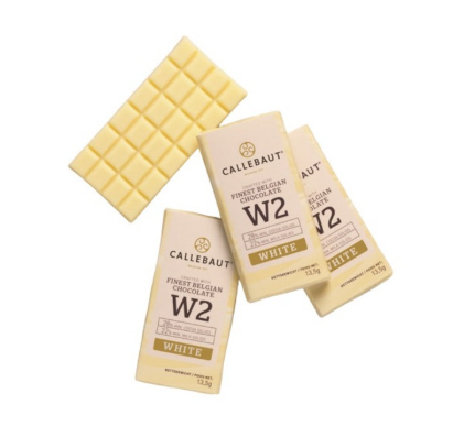 Minitablete ciocolata alba W2 Napolitains 13,5g 1buc Callebaut
