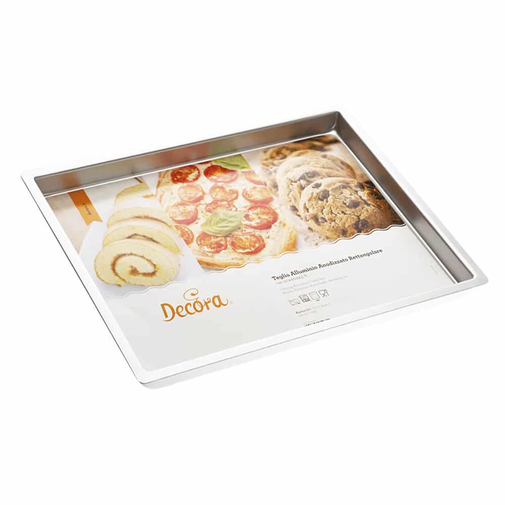 Tava aluminiu anodizat cake pan 40 x 30 x H 2.5 cm 0062648 DER