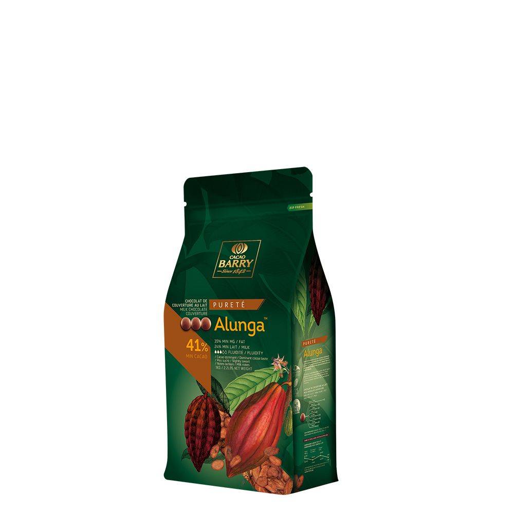 Ciocolata cu lapte ALUNGA  41.3% cacao 1 kg CHM-Q41ALUN-E1-U68 Cacao Barry