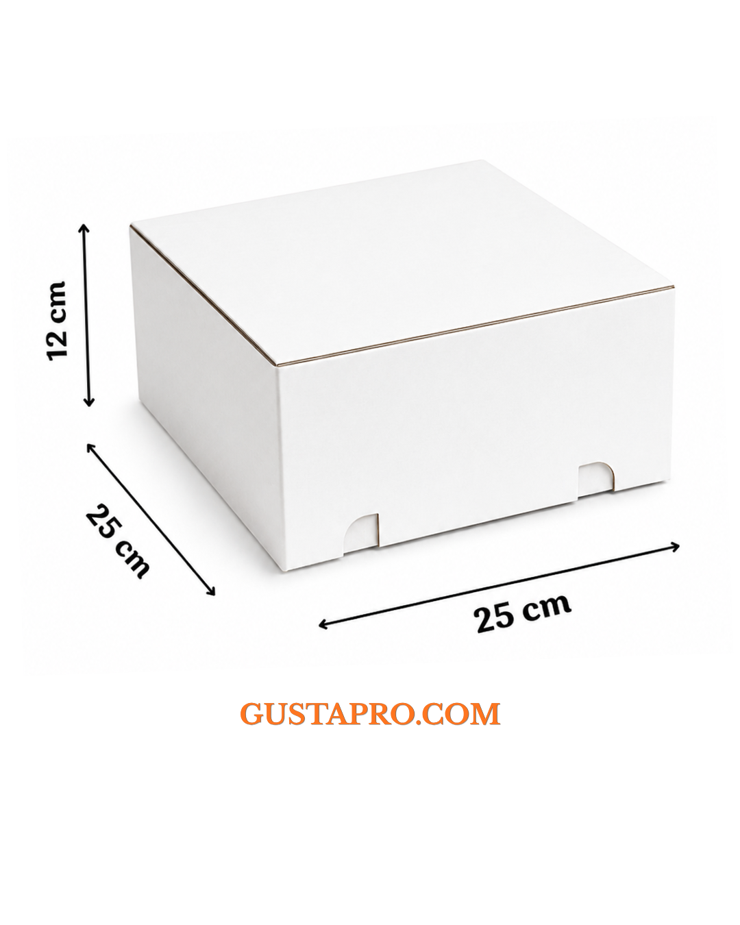 Cutie tort alba 25x25x12 GustaPro