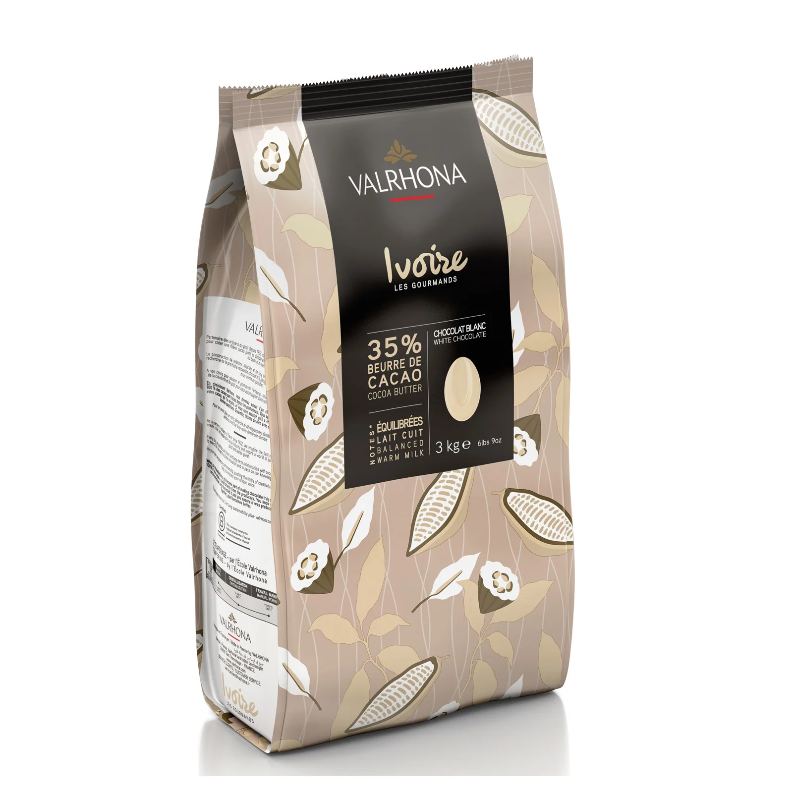 Ciocolata alba 35% IVOIRE, 3 KG, Valrhona