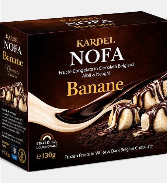 Banane congelate in ciocolata, 130 g Nofa