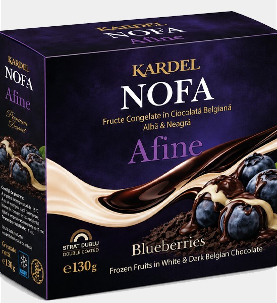 Afine congelate in ciocolata, 130 g Nofa