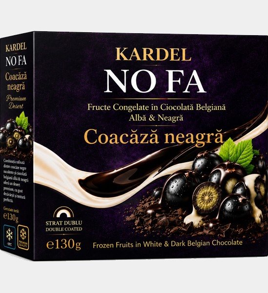 Coacaza neagra congelata in ciocolata, 130 g Nofa