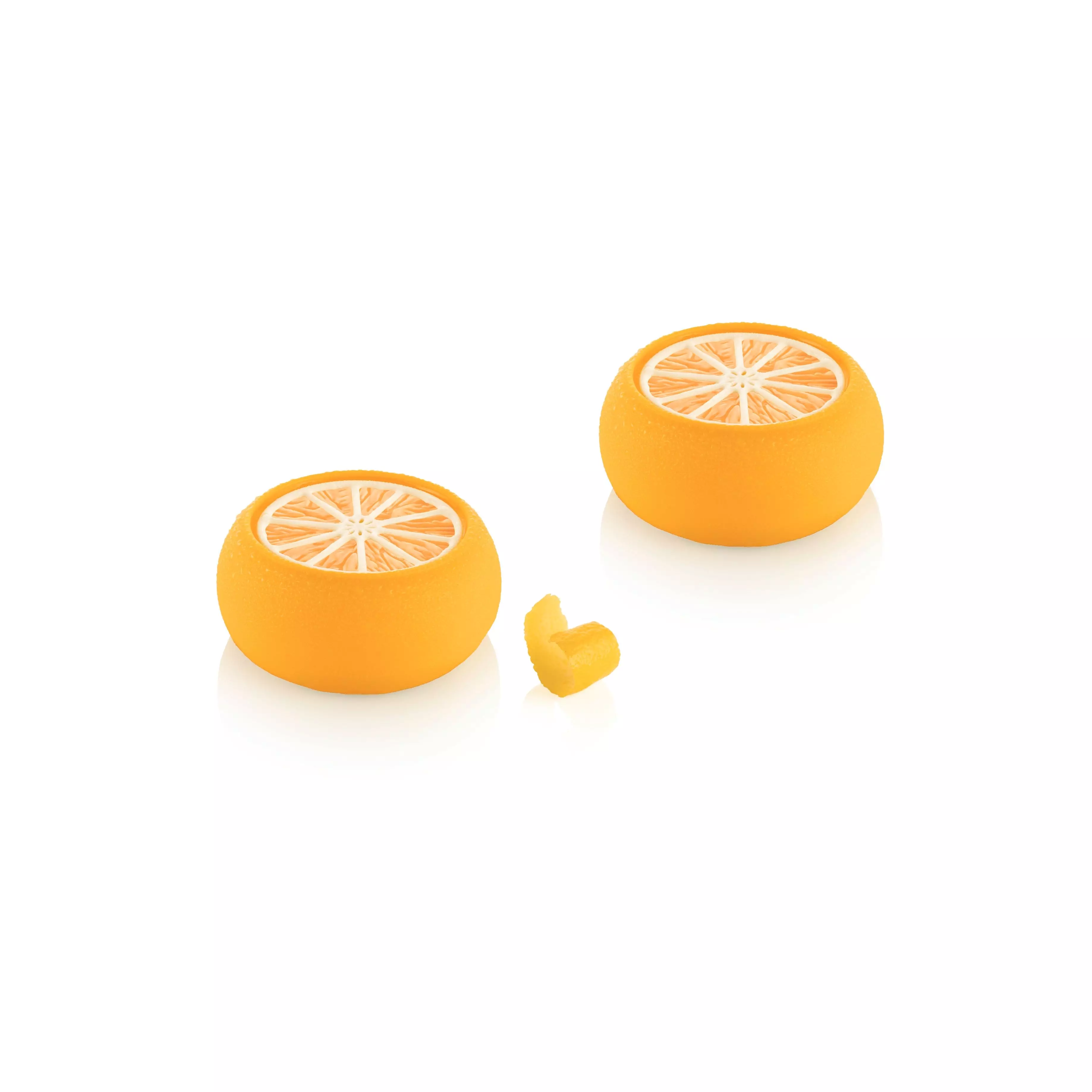 Kit Matrita Slice of citrus + covoras silicon + decupator, 6 cavitati, 7  x H 3.1 cm SILIKOMART