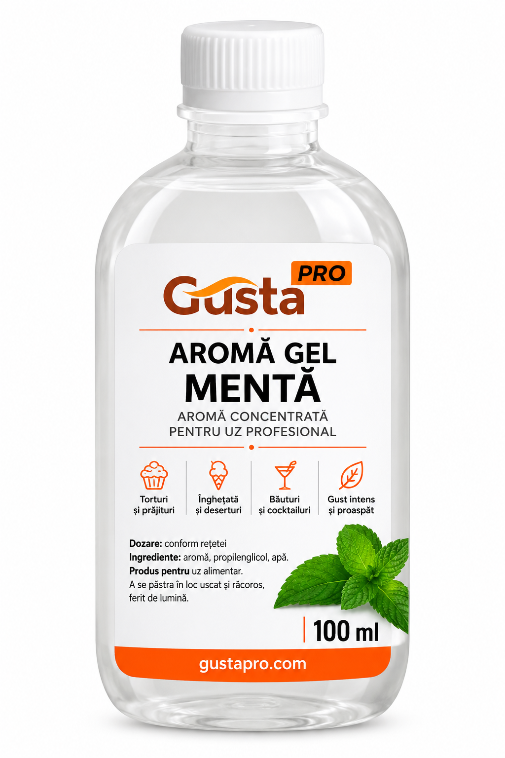 Aroma gel menta 100ml,GustaPro