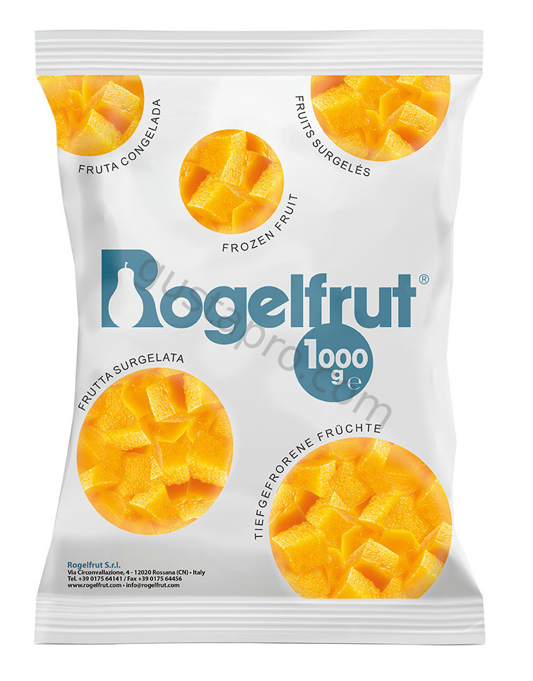 Mango cuburi 20 mm congelat, 1 kg Rogelfrut