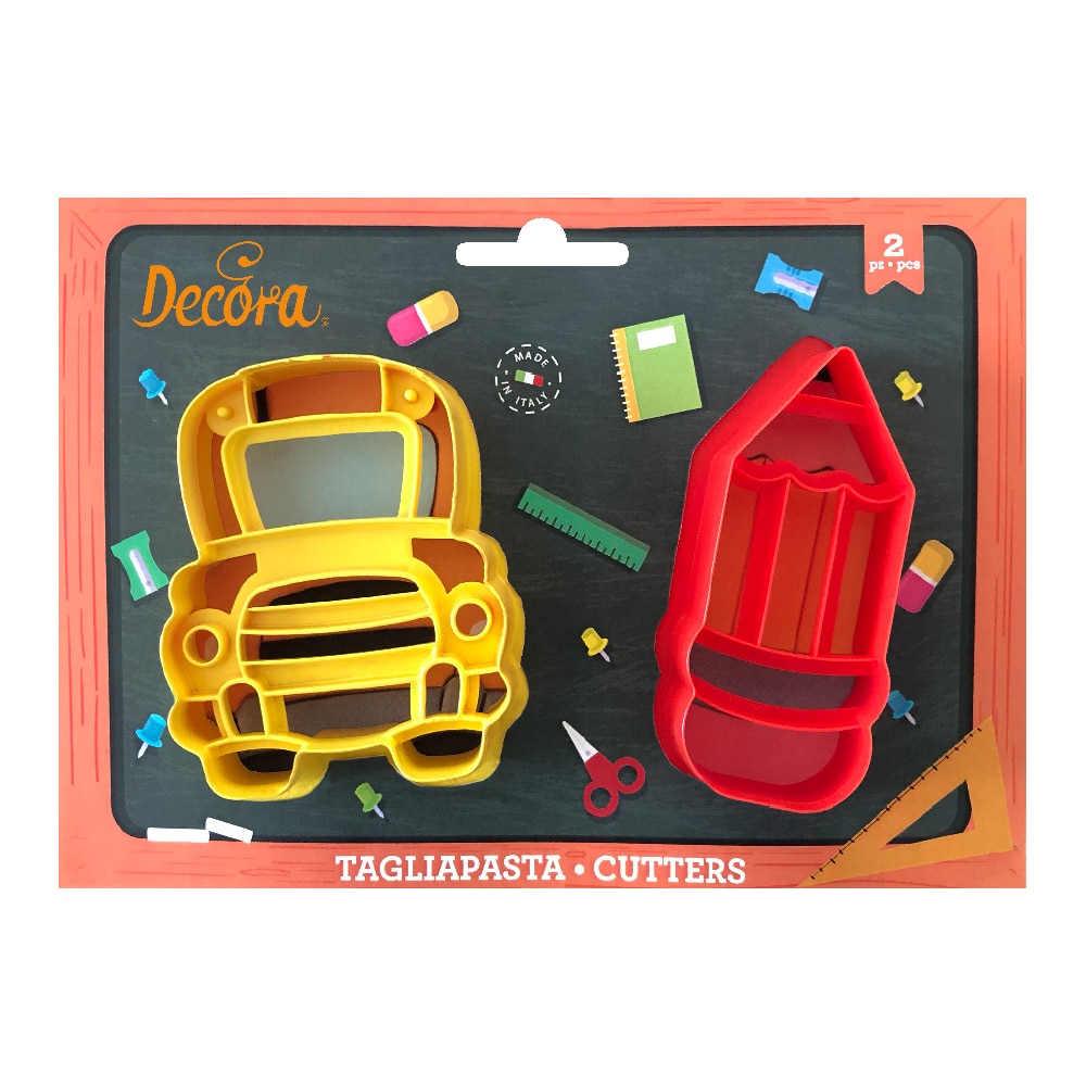 Decupator din plastic, Back 2 School, set 2 buc, 0255166 Decora