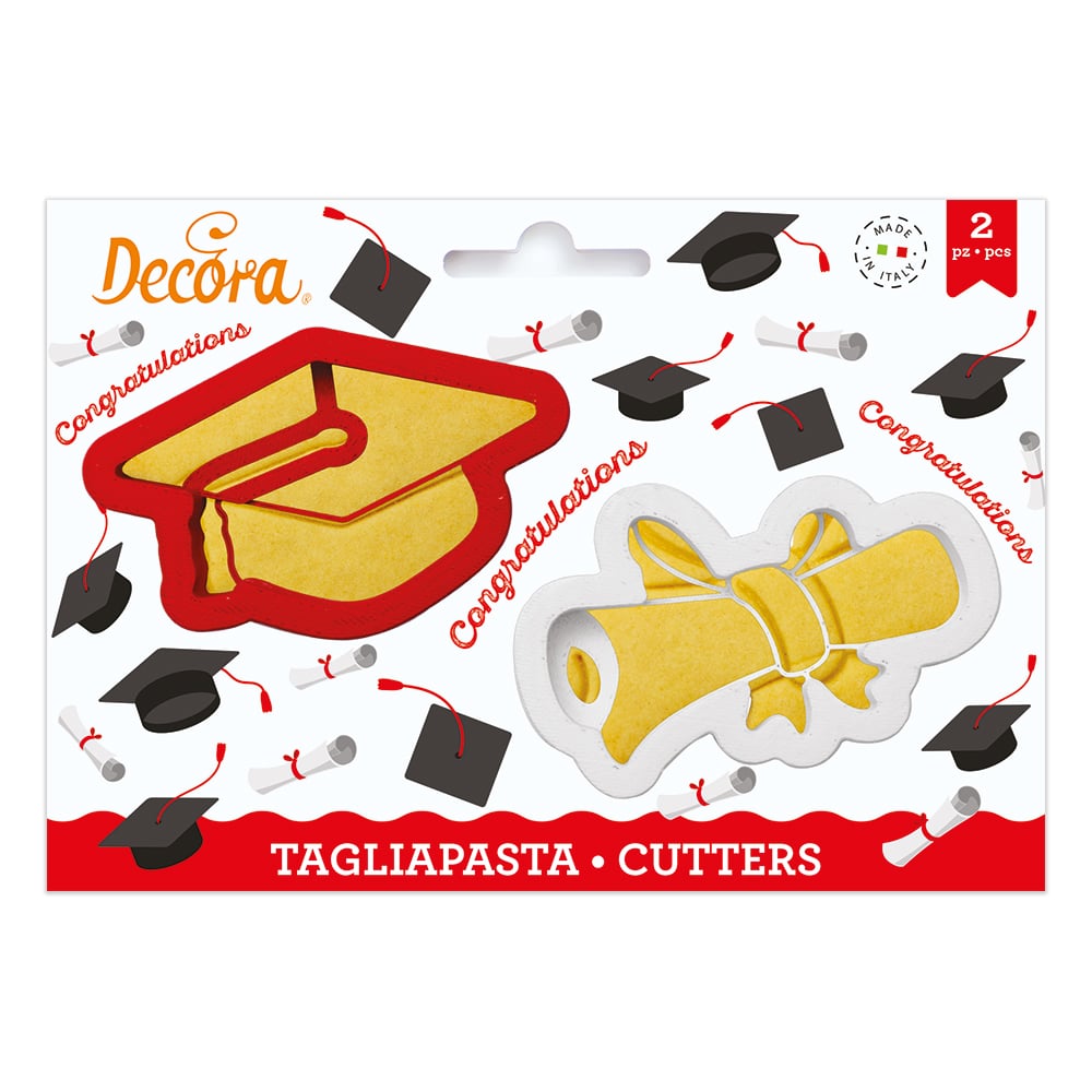 Decupator din plastic, Absolvire, set 2 buc, 0255047 Decora