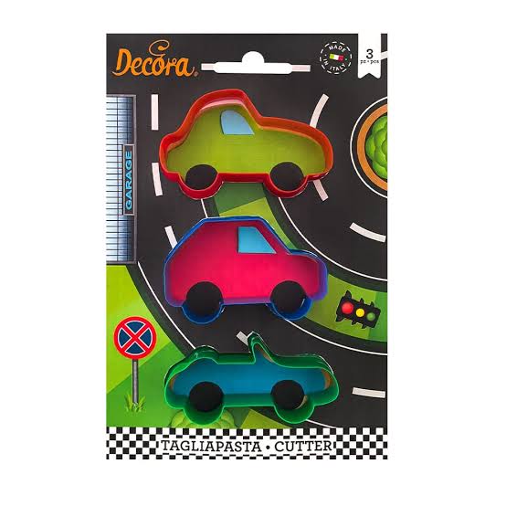 Decupator din plastic Masina, set 3 buc, 0255422 Decora
