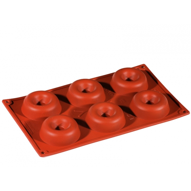 Forma Silicon Savarin Rotund Ø7.2xh2.3cm, 6 cavitati Pavoni