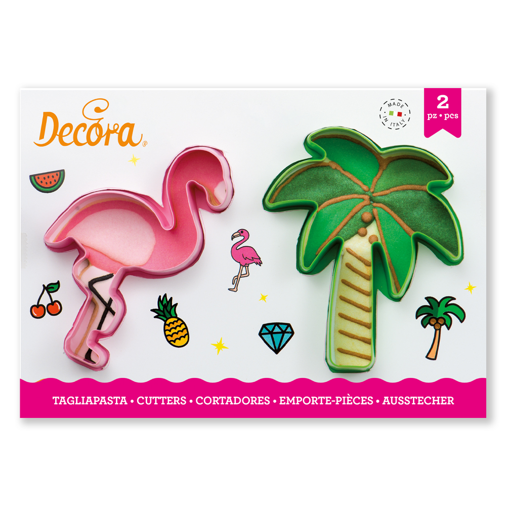 Decupatoate din plastic FLAMINGO AND PALM 0255071 DER