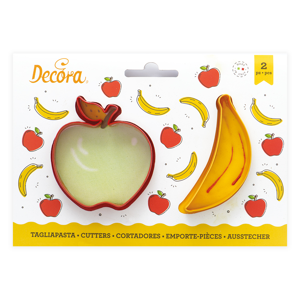 Decupatoare din plastic BANANA AND APPLE 0255204 DER