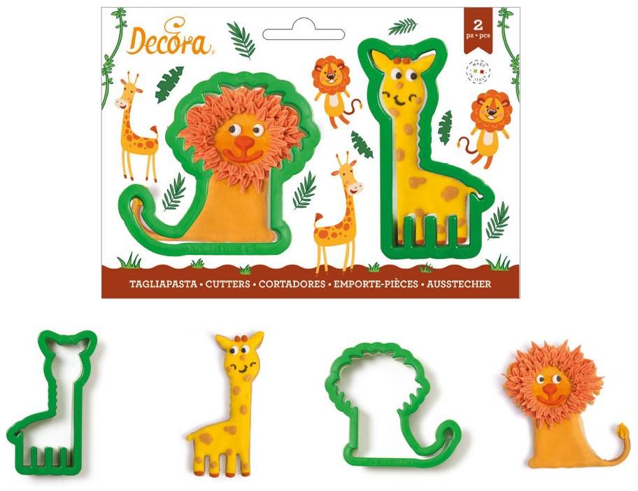 Decupatoare din plastic GIRAFFE AND LION 0255201 DER