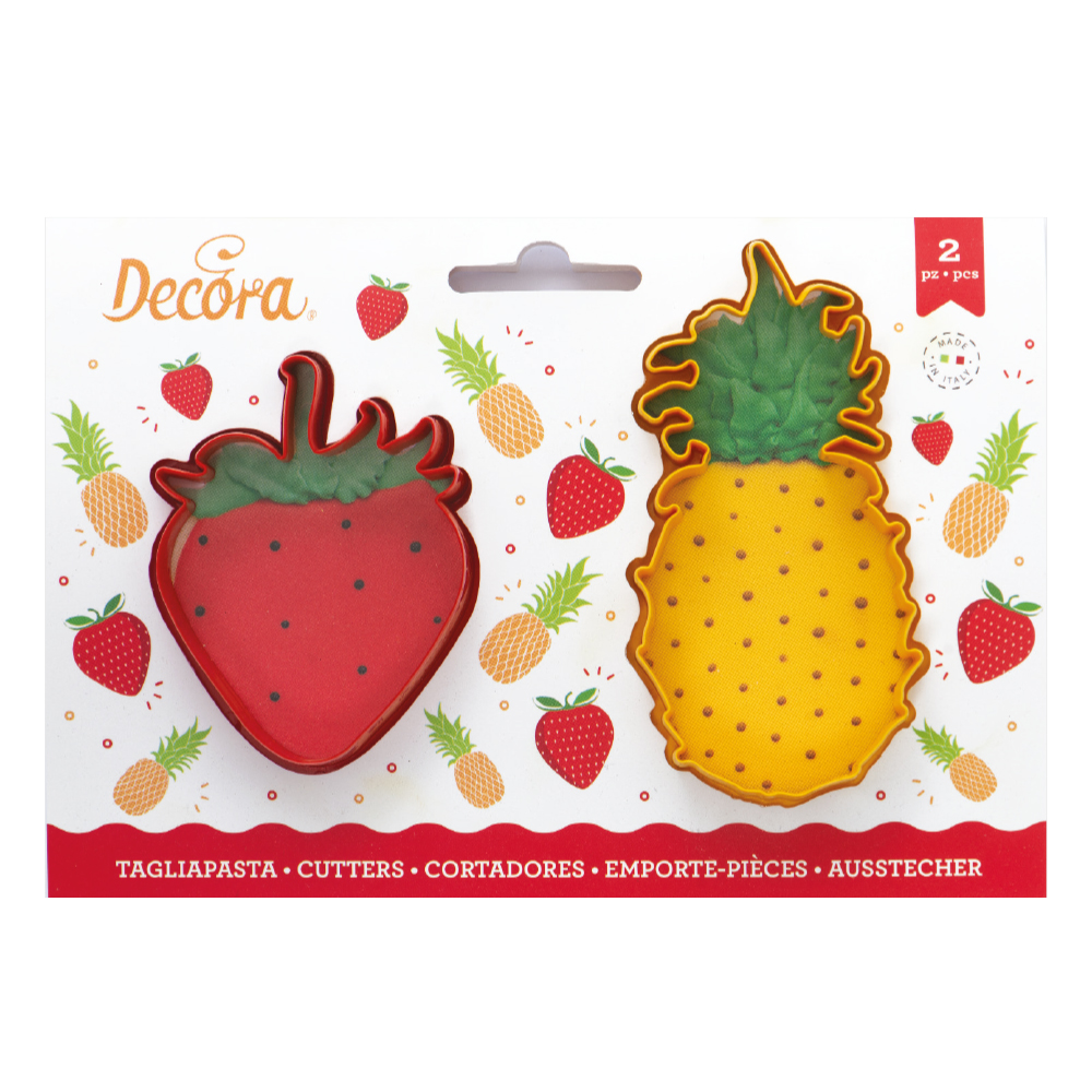 Decupatoare din plastic PINEAPPLE AND STRAWBERRY 0255194 DER