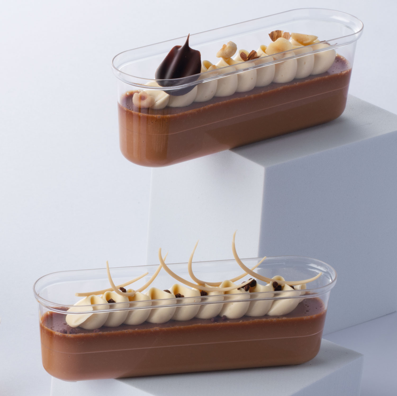 Cupe din plastic ovale, 137x37x41mm, 120ml, 100 buc, PMOCL001 MARTE