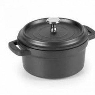 Cratita cu capac negru ALUMINIUM d 14 cm Vol. 0,9 L 25915_LAC
