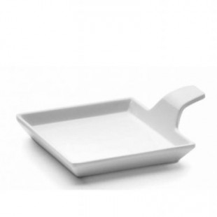 Platou pentru delicii alb CLASIC 9,5x9,5 cm 63609_LAC