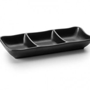 Sosiera 3 compartimente neagra 19x8x3 cm 63380_LAC