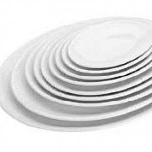 Platou oval alb 33.5x25.8x2.6 cm 62756_LAC