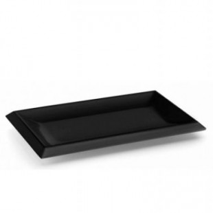 Platou negru dreptunghiular CLASIC 26x16x2 cm 63541_LAC