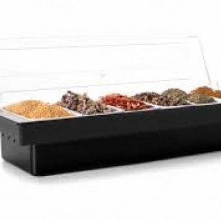 Recipient pentru 6 condimente cu capac Vol. 450 ml 61136_LAC