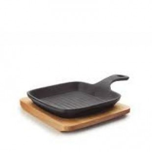 Tava mini grill cu baza de lemn MAGMA 21x13,5x2,5 cm 25876_LAC