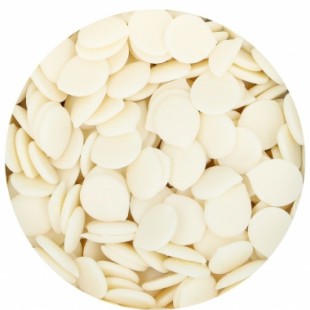 Pastile din ciocolata alba Belgiana 28% 250 gr.