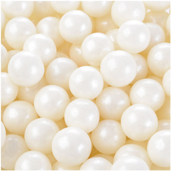 Perle albe din zahar 4mm 100 gr. GPR