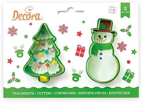 Decupatoare din plastic CHRISTMAS TREE AND SNOWMAN 0255069 DER
